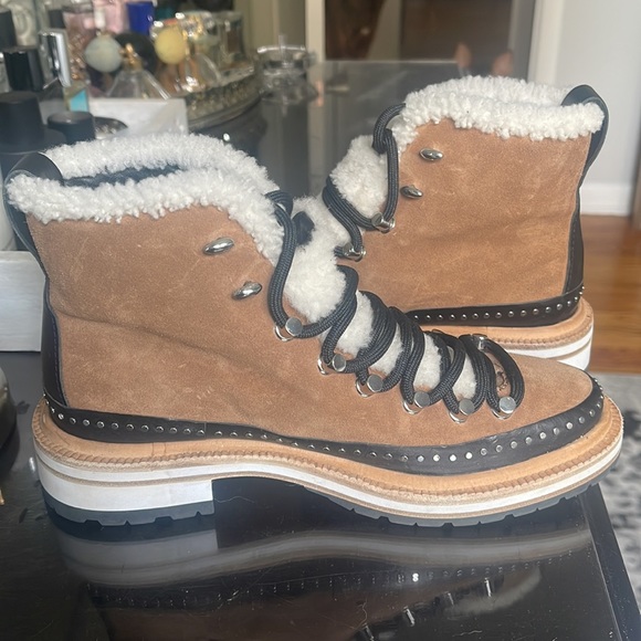 Rag & Bone suede and Sherpa ankle boots - Picture 9 of 14